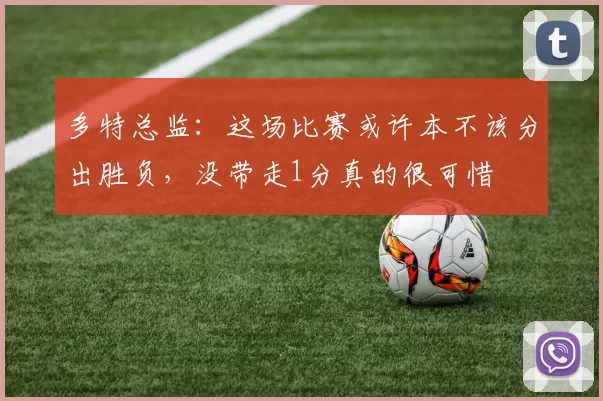 多特总监：这场比赛或许本不该分出胜负，没带走1分真的很可惜